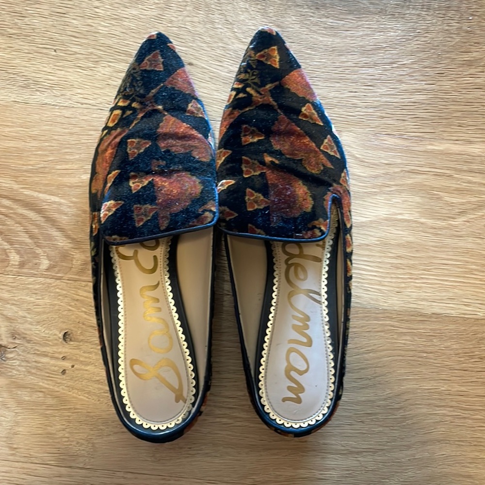 Sam Edelman Pointed Toe Velvet Mule.